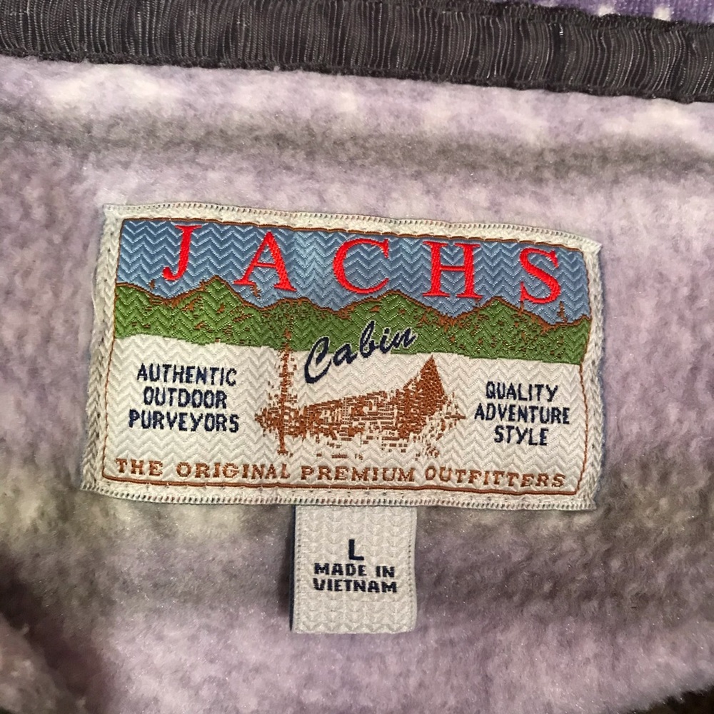Jachs Cabin Fleece Pullover Sweater Womens Size Large Lavender Grey Outerwear - Picture 14 of 15